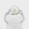 925 Sterling Silver Jewelry White Pearl 2.97 G. Ring Size 7 Natural Unheated