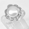 3.41 G. Natural Gemstone White Pearl Real 925 Sterling Silver Ring Size 7