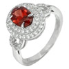 Orange Red Garnet Real 925 Sterling Silver Jewelry 3.24 G. Ring Size 6 Natural