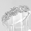 925 Sterling Silver Ring Jewelry with Round Cz White Gold Plated Size 6