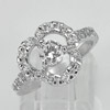 Charming 3.20 G Real 925 Sterling Silver White Gold Plated Jewelry Ring Size 5.5