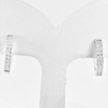 Round White CZ 925 Sterling Silver Jewelry Loop Earrings Lovely Design 5.10 G.