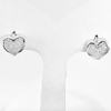 Heart Design 925 Sterling Silver Jewelry Loop Earrings Size 11 x 10 Mm. Thailand