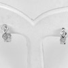 1 Pair 925 Sterling Silver Jewelry Loop Earrings Lovely Design Size 13 x 3 Mm.