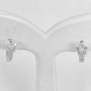 925 Sterling Silver Loop Earrings Jewelry with Round Cz Star Design 1 Pair