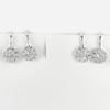 925 Sterling Silver Cuff Earrings Jewelry Nice Flower Design with CZ