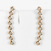 Lovely with Round White CZ Real 925 Sterling Siver Rose Gold Earrings