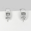 Beautiful Design Round White CZ Sterling 925 Silver Jewelry Earrings