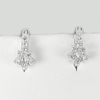 925 Sterling Earrings Jewelry with Round White CZ Lovely Star Design 2.60 Grams