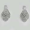 1 Pair Real 925 Sterling Silver Stud Earrings with Good Round White CZ