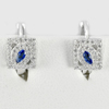 925 Sterling Silver Earrings Jewelry with Marquise Blue CZ Good Color Design