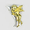 925 Sterling Silver Two Color Jewelry Pendant Cupid on Alphabet Y 1.72 G.