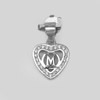 925 Sterling Silver Pendant Jewelry Initial Alphabet M in Heart 1 Pc/$3.99
