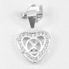 925 Sterling Silver Pendant Jewelry Initial Alphabet X in Heart 1 Pc/$3.99