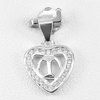 925 Sterling Silver Pendant Jewelry Initial Alphabet I in Heart 1 Pc/$3.99