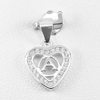 925 Sterling Silver Jewelry Pendant Initial Alphabet A in Heart 1 Pc/$3.99