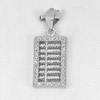 925 Sterling Silver Pendant Jewelry with CZ White Abacus in Baguette Design