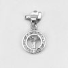 925 Sterling Silver Pendant Jewelry with CZ Initial Alphabet Y in Circle 0.93 G.