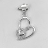 1.08 G. Real 925 Sterling Silver Jewelry Initial Alphabet L in Heart Pendant