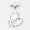 1.12 G. Initial Alphabet P in Heart with Cz Real 925 Sterling Silver Pendant
