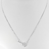 925 Sterling Silver Necklace Jewelry with CZ Guitar Design Length 17 Inch 2.70 G