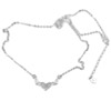 Real 925 Sterling Silver Necklace Length 16 Inch. Round White CZ Heart Design