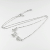 925 Sterling Silver Necklace Jewelry with White CZ 3 Design Butterfly 16 Inch.
