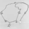 Lovely Letter R Butterfly and Flower 925 Sterling Silver Necklace Length 18 Inch