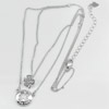 3.80 G. Good Round White CZ Reak 925 Sterling Silver Necklace Length 18 Inch.