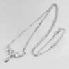 Lovely Flower Design Real 990 Sterling Silver Necklace Length 18 Inch.