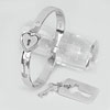 Nice Key Lock Design 925 Sterling Silver Jewelry Bangle Diameter 56 mm.