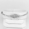 8.00 G. Flower Design Real 925 Sterling Silver Bangle Diameter 54 mm.