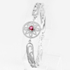 15.00 G. Flower in Circle Design Real 925 Sterling Silver Jewelry Bangle