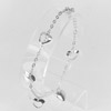 2.63 G. Real 925 Silver Sterling Jewelry Heart Bracelet Length 7 Inch.