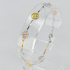 925 Sterling Silver Three Color Bracelet Jewelry Beautiful Design Length 7 Inch.