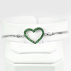 3.95 G. Heart Design Jewelry 925 Silver Sterling Adjustable Bracelet 6.5 Inch.