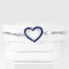 3.97 G. Real 925 Sterling Silver Jewelry Heart Design Bracelet Length 6.5 Inch.
