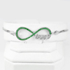 Real 925 Sterling Silver Initial Alphabet Love in Infinity Bracelet 6.5 Inch.