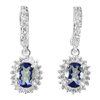 5.45 G. Natural Blue Mystic Quartz Gems Real 925 Sterling Silver Earrings