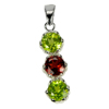 2.08 G. Alluring Natural Green Peridot Garnet Real 925 Sterling Silver Pendant