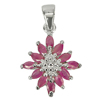 4.51 G. Natural Gemstones Red Ruby Real 925 Sterling Silver Pendant