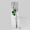 4.21 G. Natural Gems Green Chome Diopside Real 925 Sterling Silver Bracelet