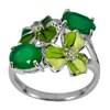 5.09 G. Natural Gemstone Green Aventurine Real 925 Sterling Silver Ring Size 8