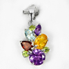 Natural Amethyst Citrine Topaz Garnet Peridot Real 925 Sterling Silver Pendant