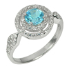 3.81 G. Natural Gemstone Swiss Blue Topaz Real 925 Sterling Silver Ring Size 8