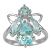 3.79 G. Natural Gems Swiss Blue Topaz Real 925 Sterling Silver Ring Size 7