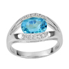 4.54 G. Real 925 Sterling Silver Attractive Ring Size 9 Natural Swiss Blue Topaz