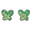 925 Sterling Silver Earrings Jewelry with CZ White Gold Plated Butterfly Design
