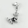 Good Dog Real 925 Sterling Silver White Gold Plated Pendant