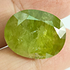 Green Yellow Sphene 24.60 Ct. Oval Shape 15.5 x 20.2 Mm. Gemstones Madagascar